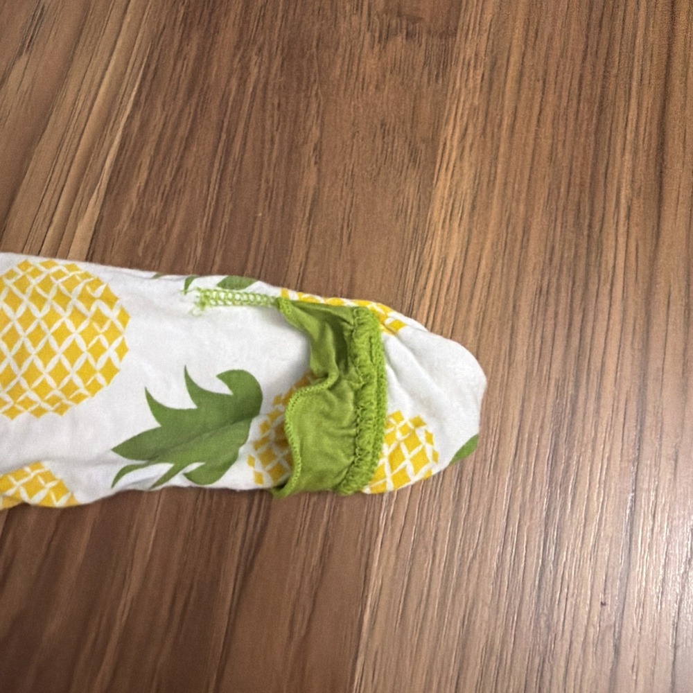 Kickee Pants Baby Girls 0-3 Months Ruffle Pineapple Romper Sleeper Outfit Bamboo - Picture 5 of 7